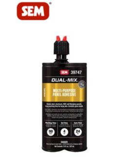 Dual-Mix™ 39747 Multi-Purpose 2-Component Panel Adhesive, 7 oz Cartridge, Liquid, Black, 90 min Application