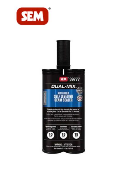 Dual-Mix™ 39777 High-Build Self Leveling 2-Component Seam Sealer, 7 oz Cartridge, Liquid, Gray