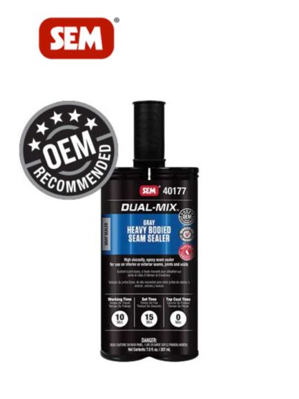 Dual-Mix™ 40177 Heavy Bodied Seam Sealer, 7 oz Cartridge, Gray, Liquid, 1 hr Curing
