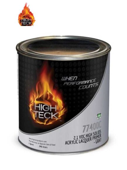 High Teck™ 77400C-4 High Solids Acrylic Lacquer Primer, 1 qt, Gray, 2.1 lb/gal VOC, 1:1 Mixing