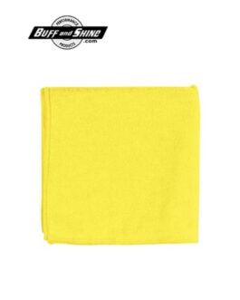 BUFF and SHINE MF1Y Towel, 16 in x 16 in, Microfiber Blend 80% Polyester, 20% Polyamide, Yellow
