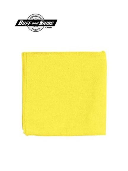 BUFF and SHINE MF1Y Towel, 16 in x 16 in, Microfiber Blend 80% Polyester, 20% Polyamide, Yellow